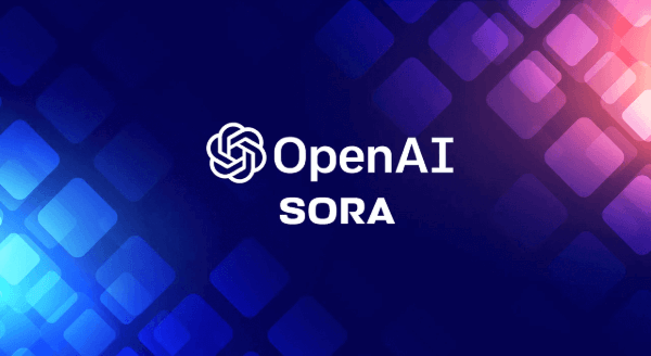 Imagen en la que aparece el texto 'OpenAI SORA' junto con el logo de la compañía.